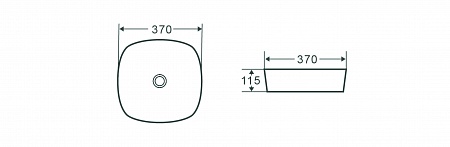 Раковина накладная Terminus Классик 370х370х115 Минусинск - фото 3