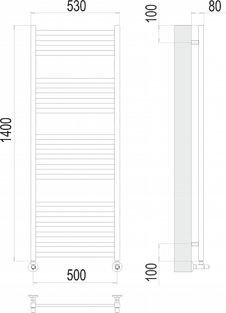 Грета П18 500х1400 Полотенцесушитель  TERMINUS Минусинск - фото 3