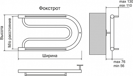Фокстрот AISI 32х2 320х500 Полотенцесушитель  TERMINUS Минусинск - фото 3