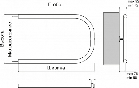 П-обр БШ 320х600 Полотенцесушитель  TERMINUS Минусинск - фото 3