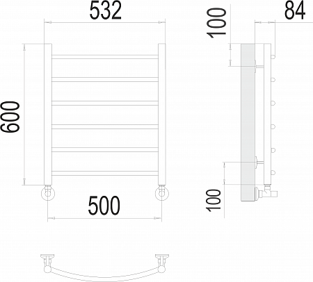 Классик П6 500х600 Полотенцесушитель  TERMINUS Минусинск - фото 3