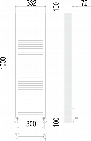 Аврора П20 300х1000 Полотенцесушитель  TERMINUS Минусинск - фото 3