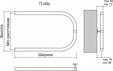 П-обр БШ 500х600 Полотенцесушитель  TERMINUS Минусинск - фото 3