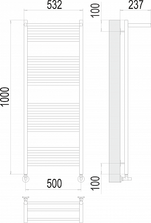Аврора с/п П20 500х1000 Полотенцесушитель  TERMINUS Минусинск - фото 3
