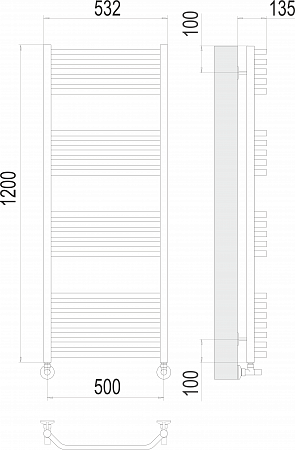 Виктория П22 500х1200 Полотенцесушитель  TERMINUS Минусинск - фото 3