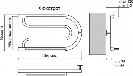 Фокстрот AISI 32х2 320х600 Полотенцесушитель  TERMINUS Минусинск - фото 3