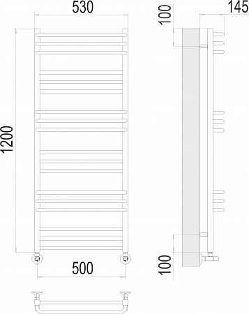 Соренто П18 500х1200 Полотенцесушитель  TERMINUS Минусинск - фото 3