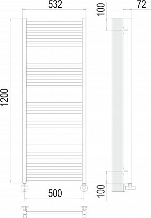 Аврора П22 500х1200 Полотенцесушитель  TERMINUS Минусинск - фото 3